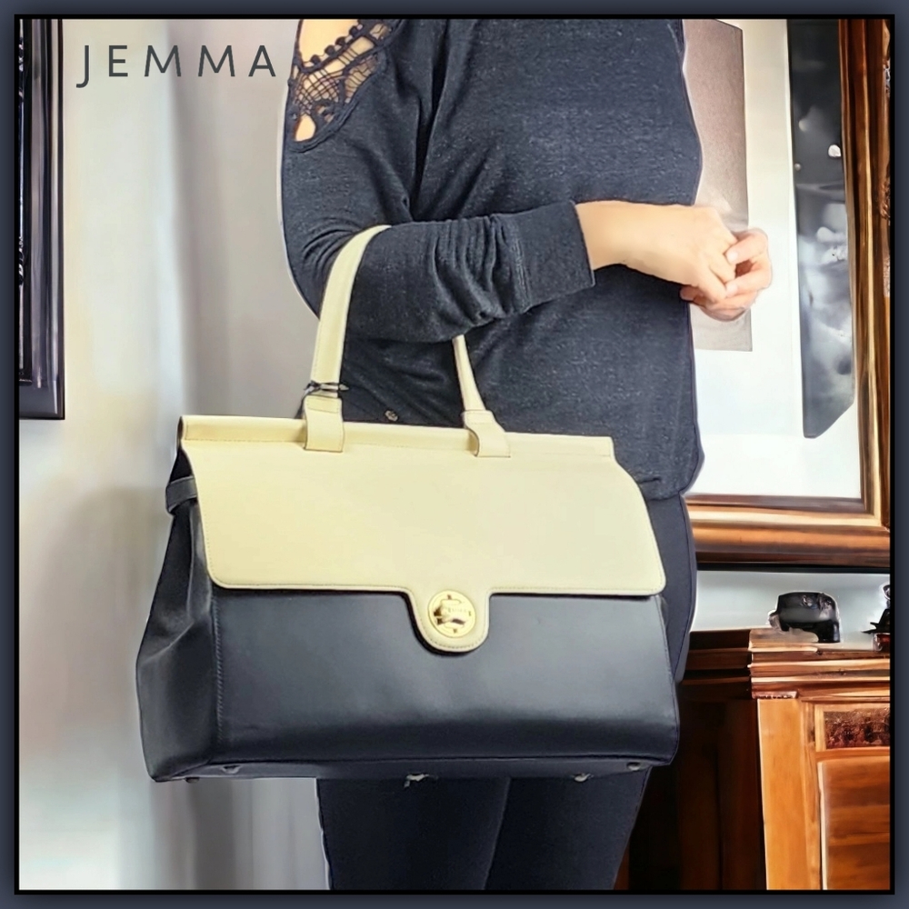 JEMMA Black and Cream Women's Bag